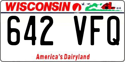 WI license plate 642VFQ