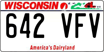 WI license plate 642VFV