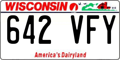 WI license plate 642VFY