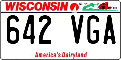 WI license plate 642VGA