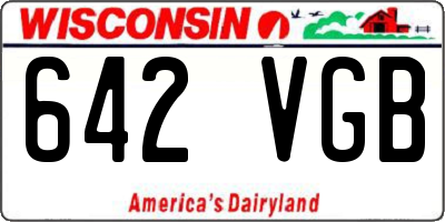 WI license plate 642VGB
