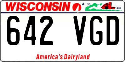 WI license plate 642VGD