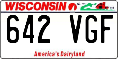 WI license plate 642VGF