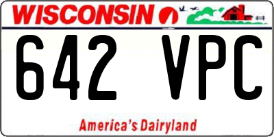 WI license plate 642VPC