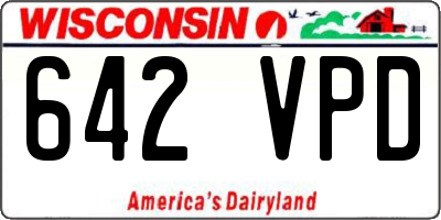 WI license plate 642VPD