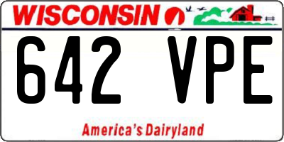 WI license plate 642VPE