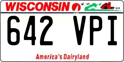 WI license plate 642VPI