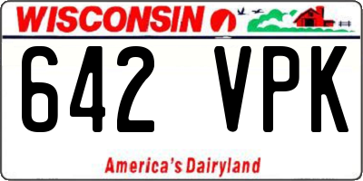 WI license plate 642VPK