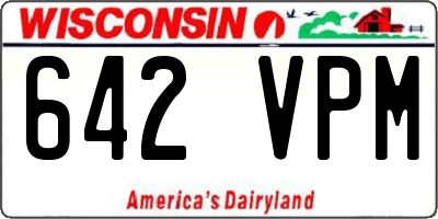 WI license plate 642VPM