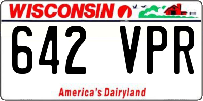 WI license plate 642VPR