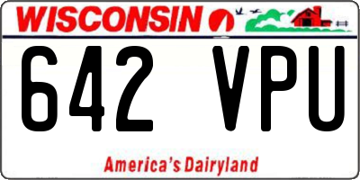 WI license plate 642VPU