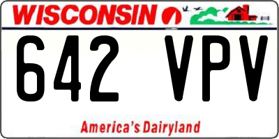 WI license plate 642VPV
