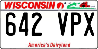 WI license plate 642VPX