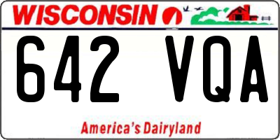WI license plate 642VQA