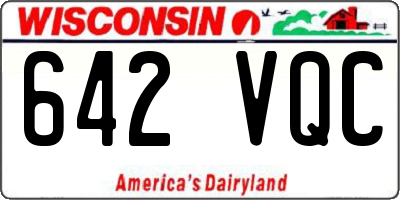 WI license plate 642VQC