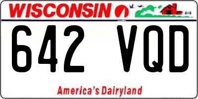 WI license plate 642VQD