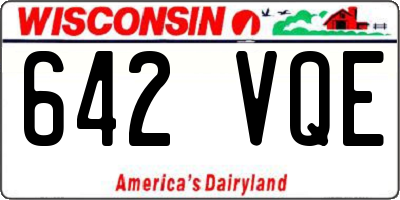 WI license plate 642VQE