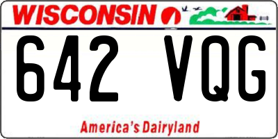 WI license plate 642VQG
