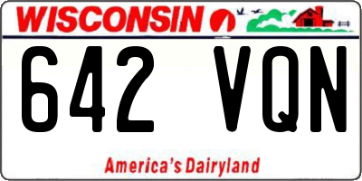 WI license plate 642VQN
