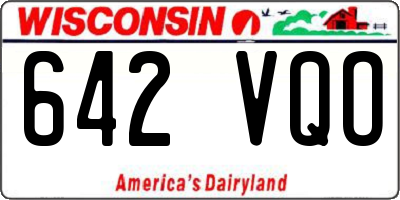 WI license plate 642VQO