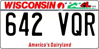 WI license plate 642VQR