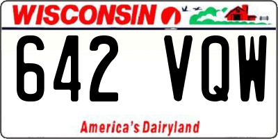 WI license plate 642VQW