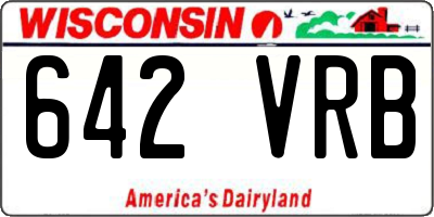 WI license plate 642VRB