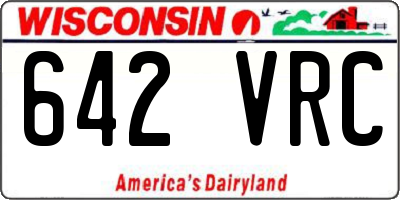 WI license plate 642VRC