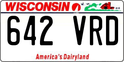 WI license plate 642VRD