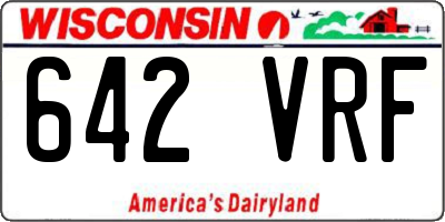 WI license plate 642VRF