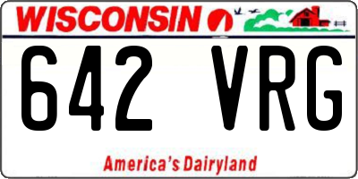 WI license plate 642VRG