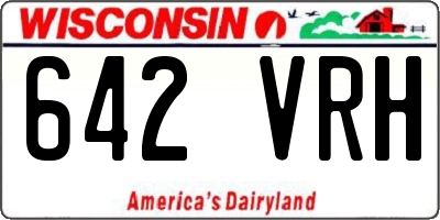 WI license plate 642VRH