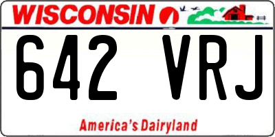 WI license plate 642VRJ