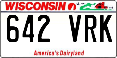 WI license plate 642VRK