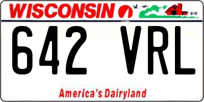 WI license plate 642VRL
