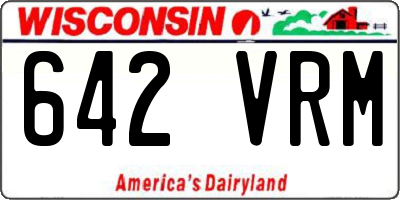 WI license plate 642VRM