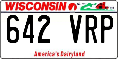 WI license plate 642VRP