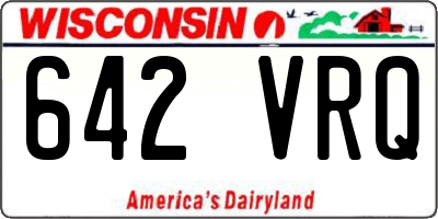 WI license plate 642VRQ