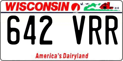 WI license plate 642VRR