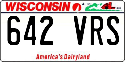 WI license plate 642VRS