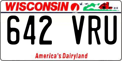 WI license plate 642VRU