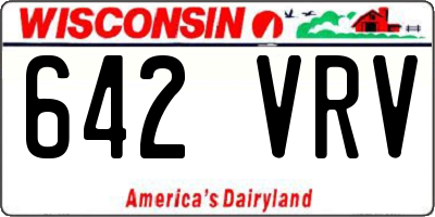 WI license plate 642VRV