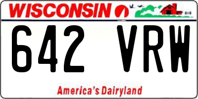 WI license plate 642VRW