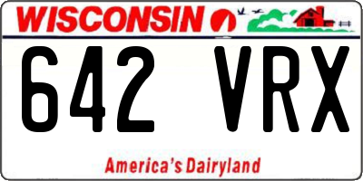 WI license plate 642VRX