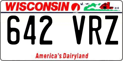 WI license plate 642VRZ