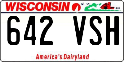 WI license plate 642VSH