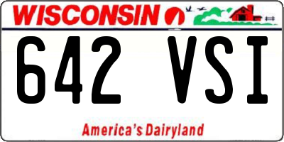 WI license plate 642VSI