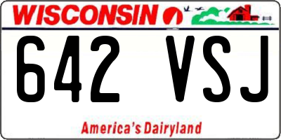 WI license plate 642VSJ