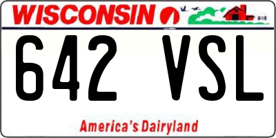 WI license plate 642VSL