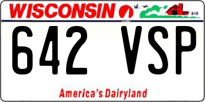 WI license plate 642VSP